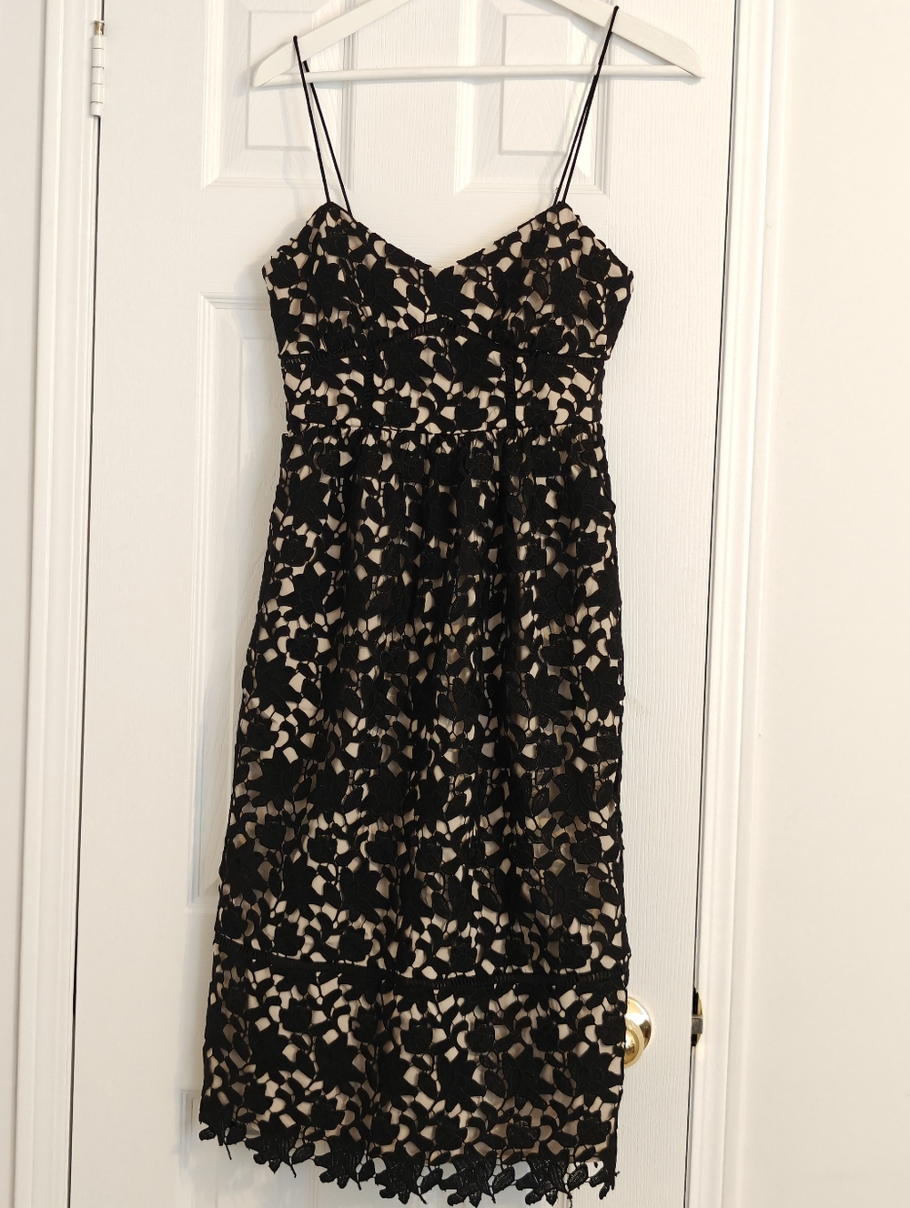 Club Monaco Bolsti Black Lace Overlace Midi Dress